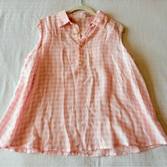 CP Shades Linen Gingham Top - Picture 11 of 12